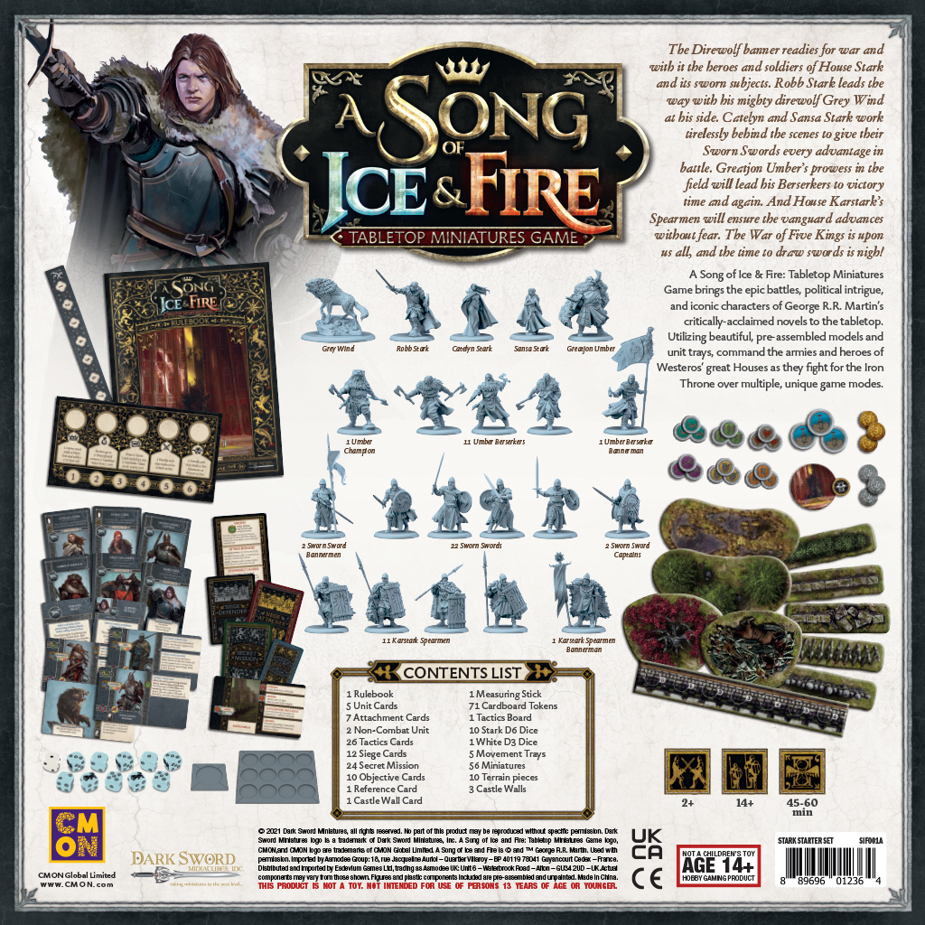 A Song of Ice and Fire : Tabletop Miniatures Game - Stark Starter Set
